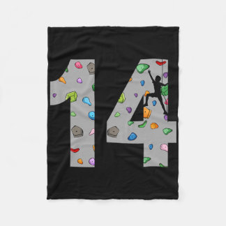14 Year Old Rock Climbing 14th Birthday Adventure  Fleece Blanket