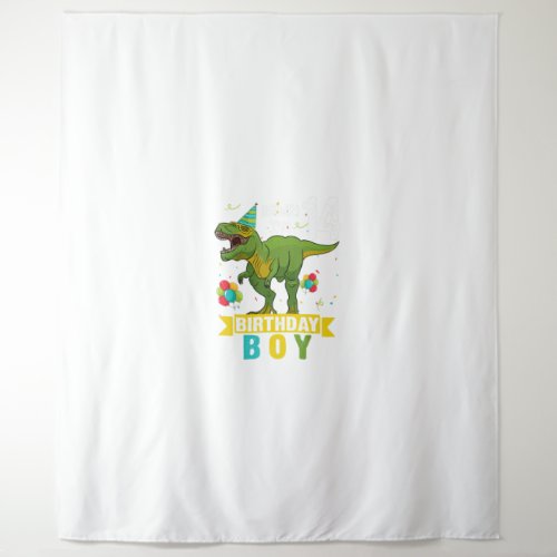 14 Year Old Shirt 14th Birthday Boy T Rex Dinosaur Tapestry