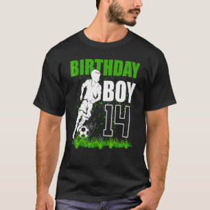 14 Year Old Soccer Birthday Party Theme 14th  For  T-Shirt
