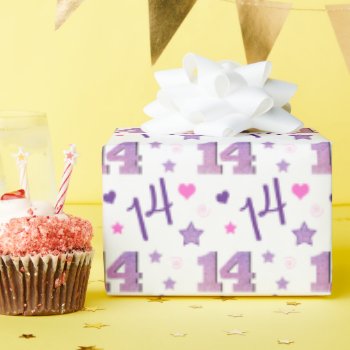 14 Year Old Teen Birthday Fourteen Wrapping Paper by allpetscherished at Zazzle