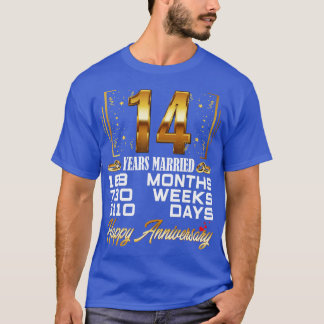 14 Years Married Funny 14th Wedding Anniversary T-Shirt