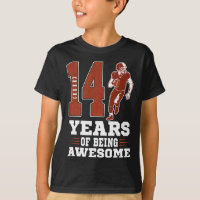 14 Years Of Being Awesome Boy 14th Birthday Footba