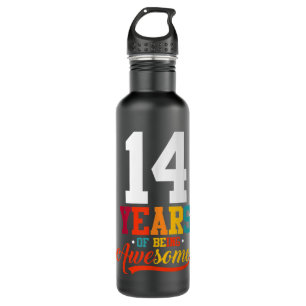 14 Years Of Being Awesome Gifts 14 Years Old 14th Stainless Steel Water Bottle