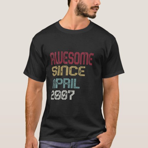 14 Years Old 2008 14Th Birthday Awesome Since Born T_Shirt