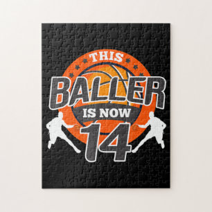 14 Years Old Basketball Kid Gift Son Jigsaw Puzzle