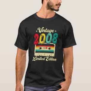 14 Years Old Vintage 2008 Cassette Tape 14Th Birth T-Shirt