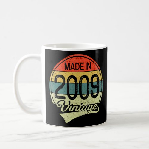 14 Years Old Vintage 2009  Made In 2009 14th Birth Coffee Mug