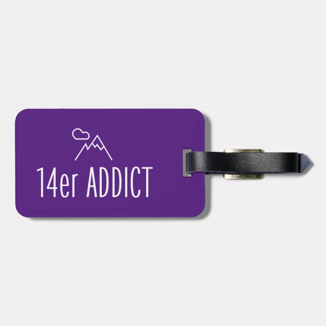 14er Addict Luggage Tag (Back Horizontal)