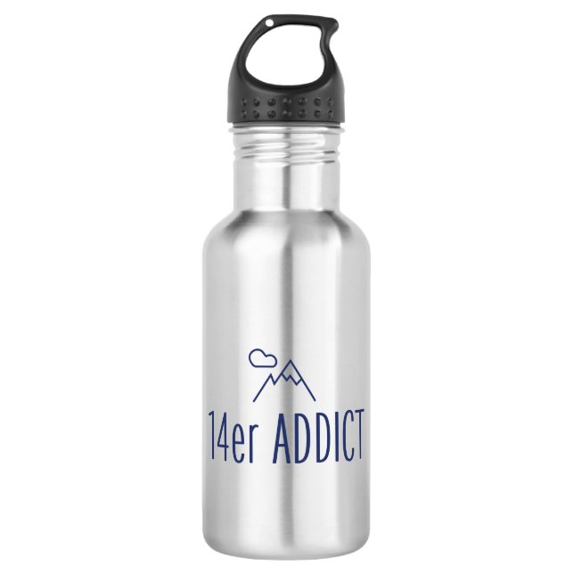 14er Addict Stainless Steel Water Bottle (Front)