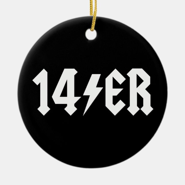 14er ceramic ornament (Front)