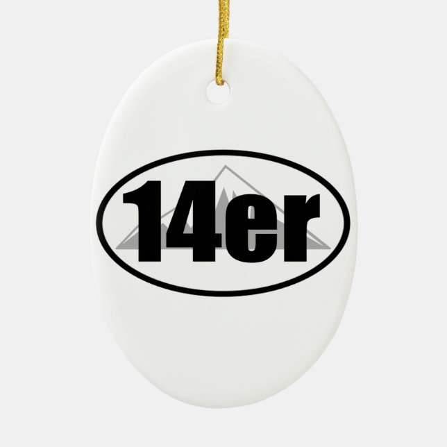14er ceramic ornament (Front)