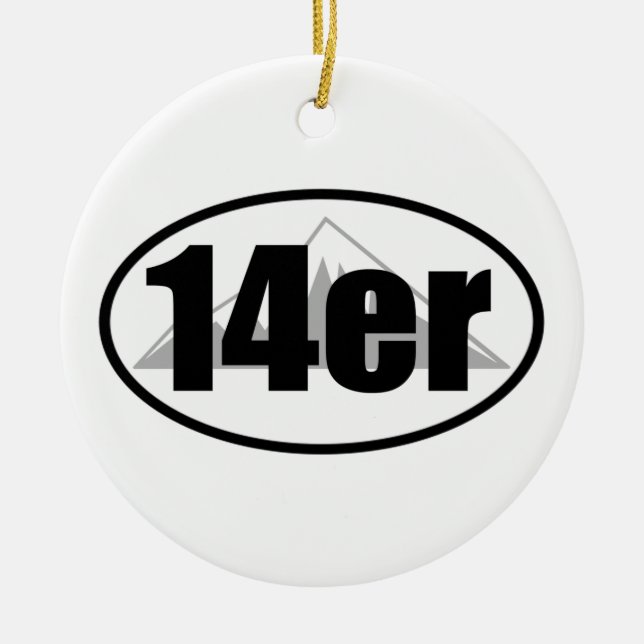14er ceramic ornament (Front)