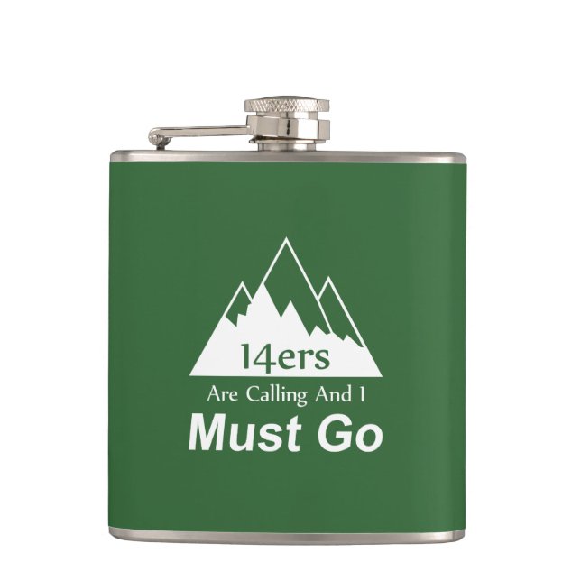 14ers Are Calling And I Must Go Flask (Front)
