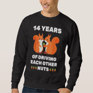 14th 14-Year Wedding Anniversary Funny Couple For Sweatshirt