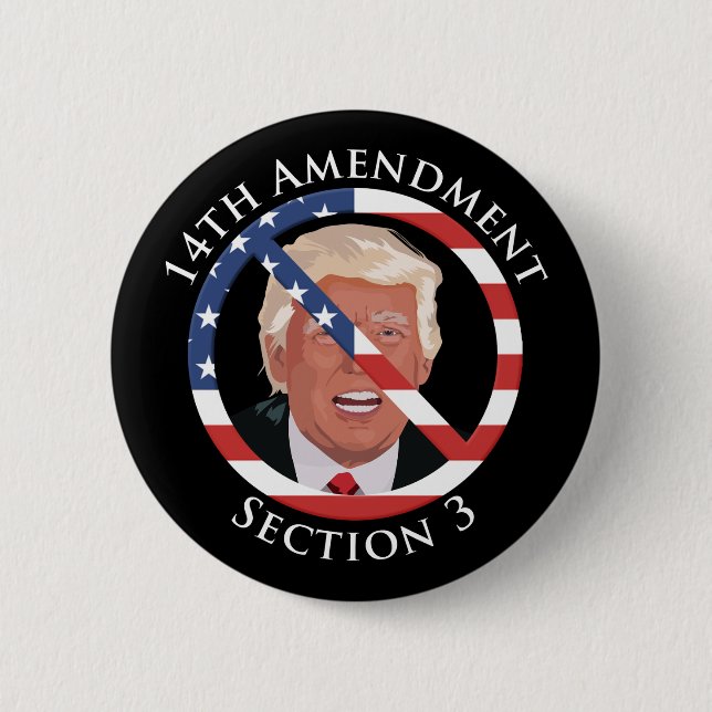 14th Amendment Anti-Trump Button (Front)