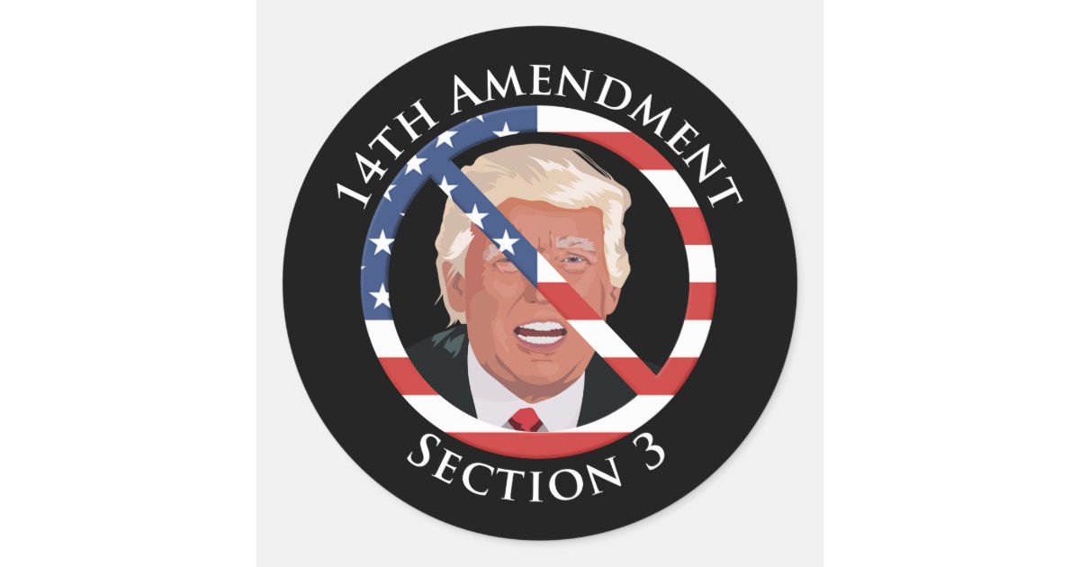 14th Amendment Anti-Trump Classic Round Sticker | Zazzle
