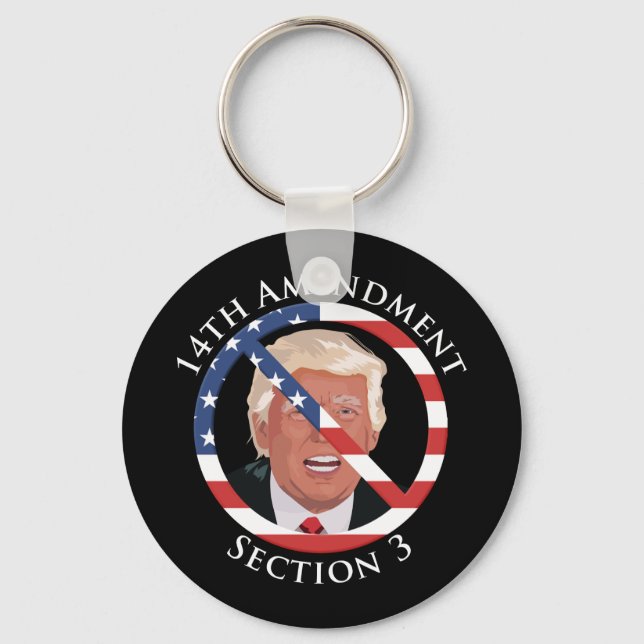 14th Amendment Anti-Trump Keychain (Front)