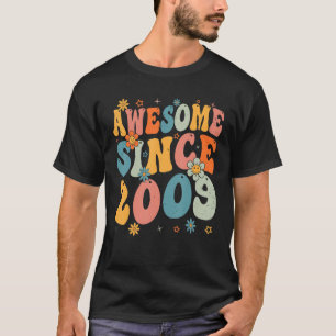 14th Birthday Awesome Since 2009 14 Years Old Retr T-Shirt