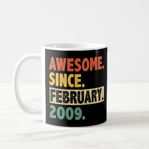 14th Birthday Awesome Since February 2009 14 Years Coffee Mug