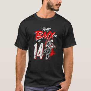 14th Birthday Boy BMX Birthday Party Decorations T-Shirt