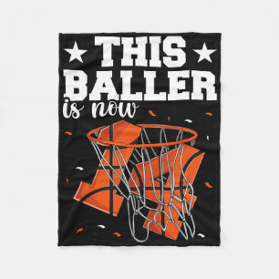 14th Birthday Bysketbyll Boys Fleece Blanket