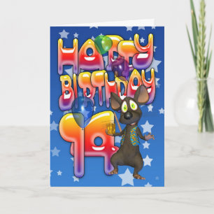 14th Birthday Card, Happy Birthday Card