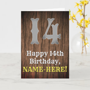 14th Birthday: Country Western Inspired Look, Name Card