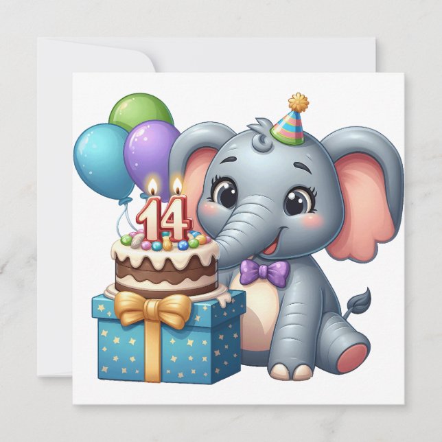14th Birthday Elephant (Front)