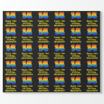 [ Thumbnail: 14th Birthday: Fun, Colorful Rainbow Inspired # 14 Wrapping Paper ]