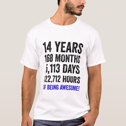 14th Birthday  Funny Boys Birthday Countdown T_Shirt