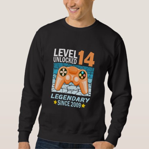 14th birthday gamer born in 2009 sweatshirt