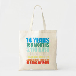 14th Birthday Gift Boys 14s Years Beings Awesome Tote Bag