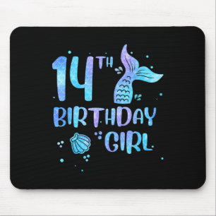 14th Birthday Girl Mermaid 14th Toddlers Back To S Mouse Pad