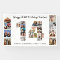 14th Birthday Party Number 14 Photo Collage