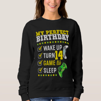 14th Birthday Party Perfect For Gamer 14 Years Old Sweatshirt