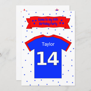 14th birthday personalized party invitation