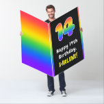 [ Thumbnail: 14th Birthday: Rainbow Spectrum # 14, Custom Name Card ]