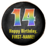 [ Thumbnail: 14th Birthday - Rainbow Spectrum Pattern Number 14 ]
