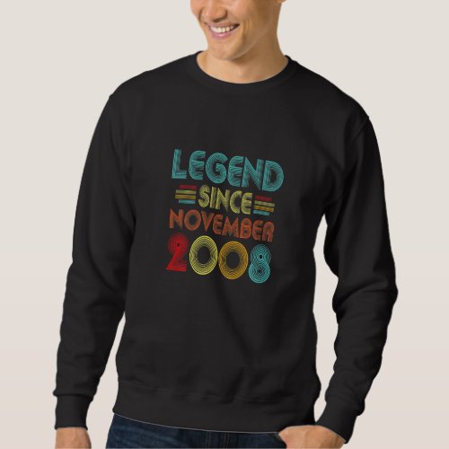14th Birthday Vintage Legend Since November 2008 1 Sweatshirt