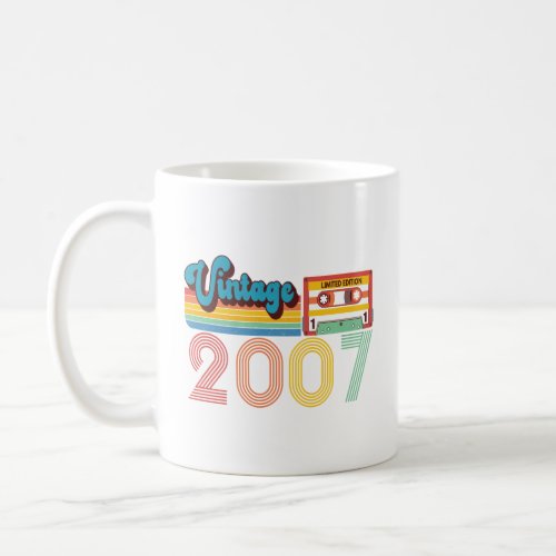 14th Birthday Vintage Retro 2007 Cassette Tape  Coffee Mug