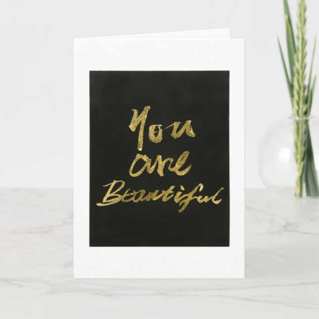 **14th BIRTHDAY & YOU ARE BEAUTIFUL** Card (Front)