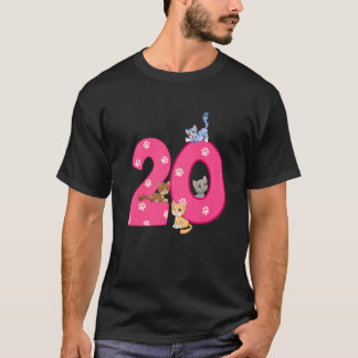 14th Cat Birthday Celebrant 14 Year Old Kitten Bda T-Shirt