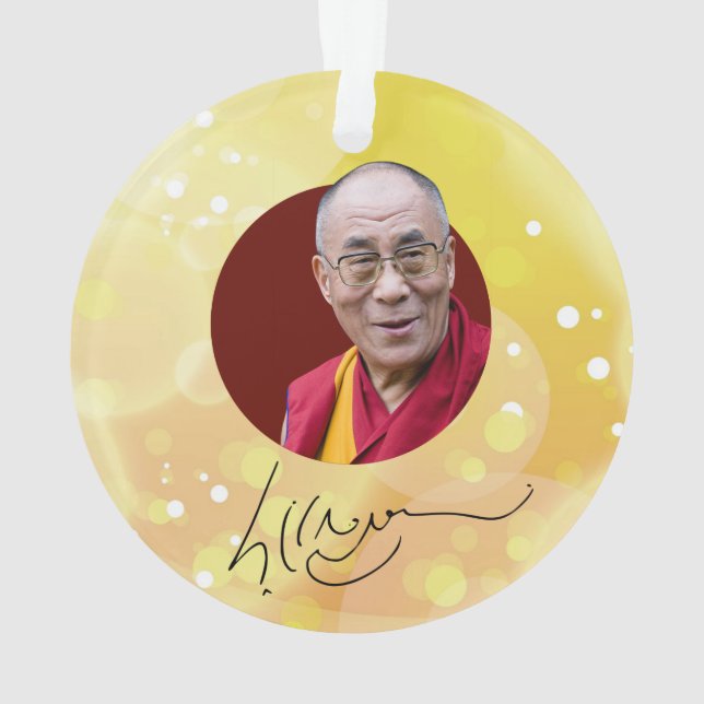 14th Dalai Lama signature Ornament (Back)