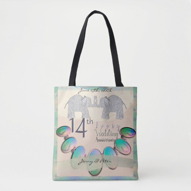 14th Ivory Opal AnniversaryTote Tote Bag (Front)