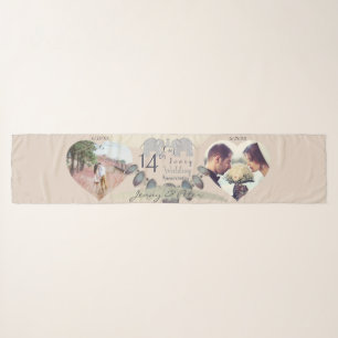 14th Ivory Wedding Anniversary Chiffon Scarf