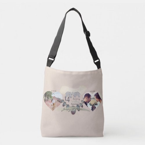 14th Ivory Wedding Anniversary  Crossbody Bag