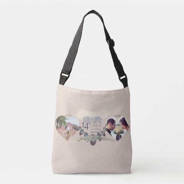 14th Ivory Wedding Anniversary  Crossbody Bag (Front)