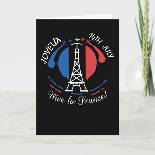 14th July Bastille Tour Eiffel Card