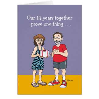 14th Wedding Anniversary T Shirts Gifts 14th Wedding Anniversary Card