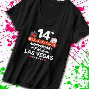 14th Wedding Anniversary Couples Las Vegas Trip T-Shirt
